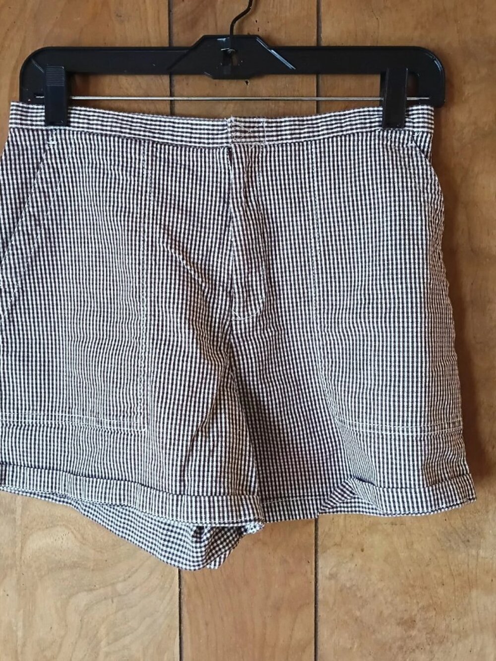 Carolina Blues Stretch Gingham Shorts Size 10 Cotton Spandex
